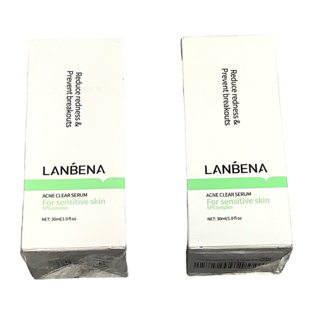(2) LANBENA Acne Clear Serum Sensitive Skin 1 Fl Oz each Exp: 10/10/2026